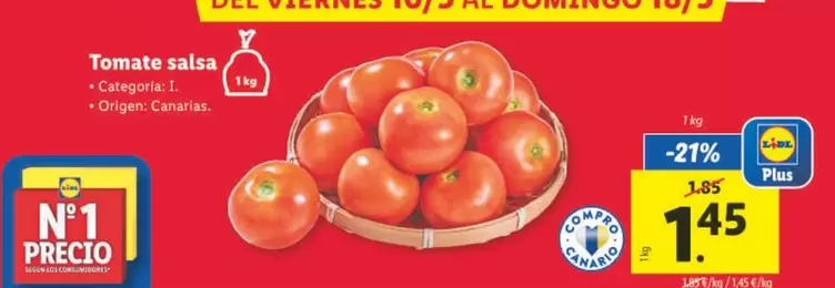 Oferta de Tomate Salsa por 1,45€ en Lidl