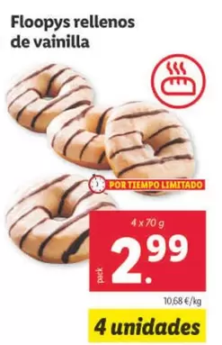 Oferta de Floopys Rellenos De Vainilla  por 2,99€ en Lidl