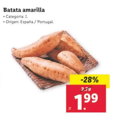 Oferta de Origen - Batata Amarilla por 1,99€ en Lidl