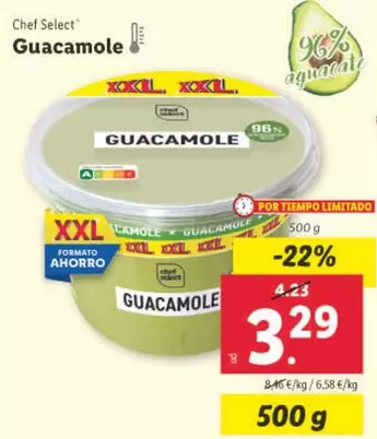 Oferta de Chef Select - Guacamole por 3,29€ en Lidl
