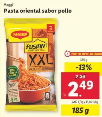 Oferta de Maggi - Pasta Oriental Sabor Pollo por 2,49€ en Lidl