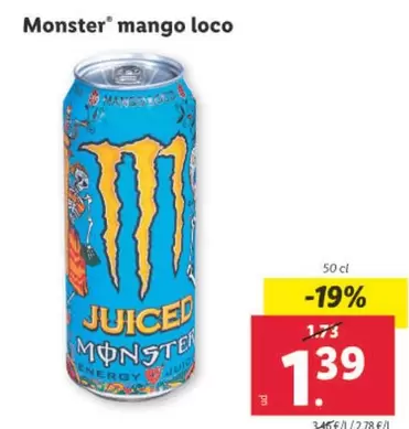 Oferta de Monster - Mango Loco por 1,39€ en Lidl