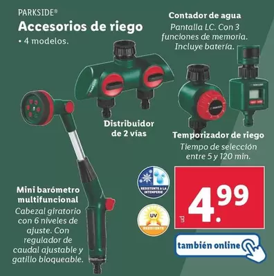 Oferta de Parkside - Accesorios De Riego por 4,99€ en Lidl