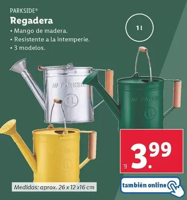 Oferta de Parkside - Regadera por 3,99€ en Lidl