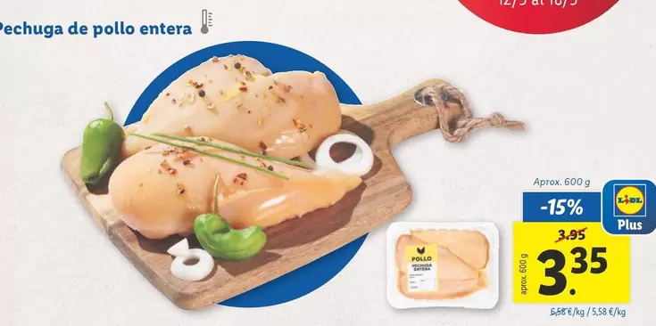 Oferta de Pachuga De Pollo Entera por 3,35€ en Lidl