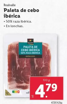 Oferta de Realvalle - Paleta De Cebo Iberica por 4,79€ en Lidl