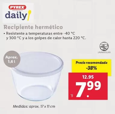 Oferta de Pyrex - Recipiente Hermético por 7,99€ en Lidl