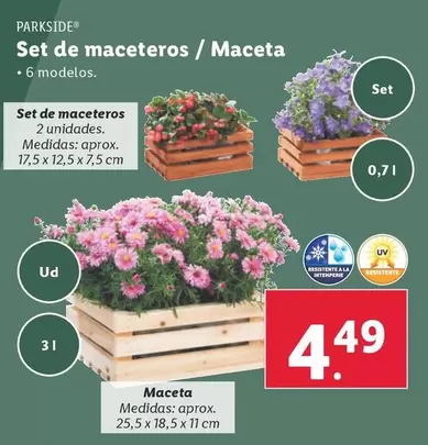 Oferta de Parkside - Set De Maceteros / Maceta por 4,49€ en Lidl