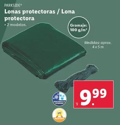 Oferta de Lonas Protectora por 9,99€ en Lidl