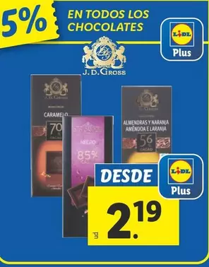 Oferta de J. D. Gross - En Todos Los Chocolates  por 2,19€ en Lidl