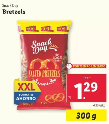 Oferta de Snack Day -  Bretzels por 1,29€ en Lidl