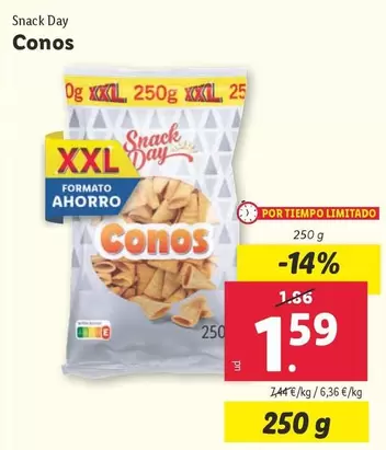 Oferta de Snack Day - Conos por 1,59€ en Lidl