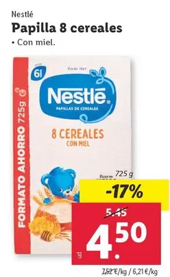 Oferta de Nestlé - Papilla 8 Cereales por 4,5€ en Lidl