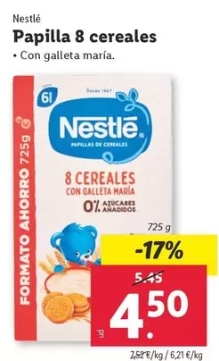 Oferta de Nestlé - Papilla 8 Cereales por 4,5€ en Lidl