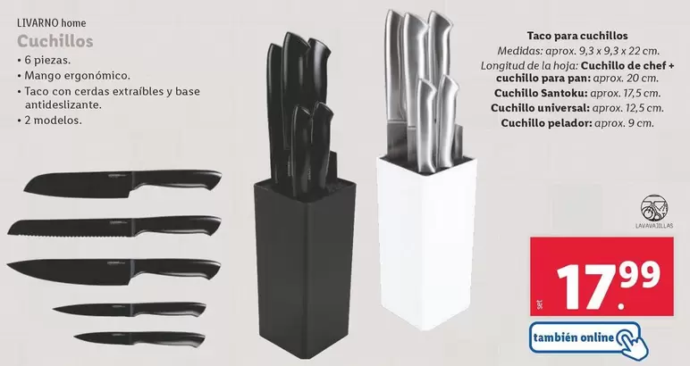Oferta de Livarno Home - Cuchillos por 17,99€ en Lidl