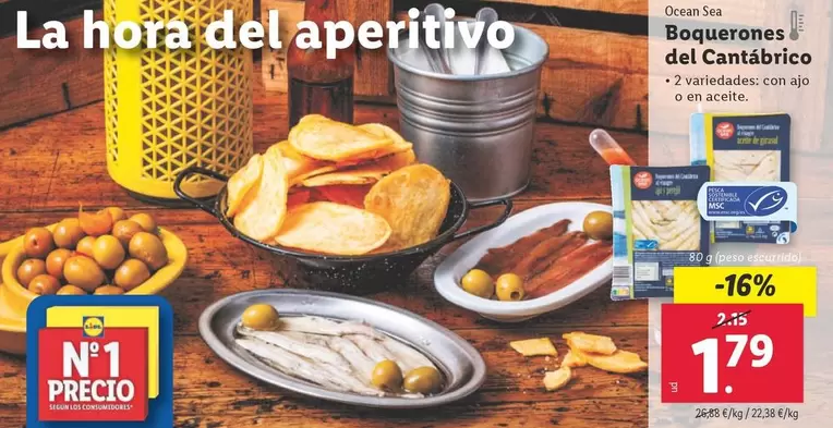Oferta de Ocean sea - Boquerones Del Cantabrico por 1,79€ en Lidl