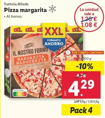 Oferta de Trattoria Alfredo - Pizza Margarita por 4,29€ en Lidl
