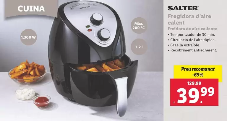 Oferta de Salter - Freidora De Aire Caliente por 39,99€ en Lidl