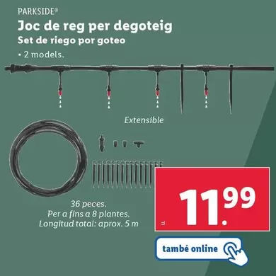 Oferta de Parkside - Set De Riego Por Goteo  por 11,99€ en Lidl