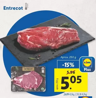 Oferta de Plus - Entrecot por 5,05€ en Lidl