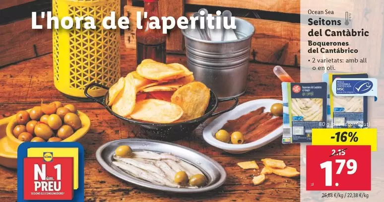 Oferta de Ocean Sea - Boquerones Del Cantabrico por 1,79€ en Lidl