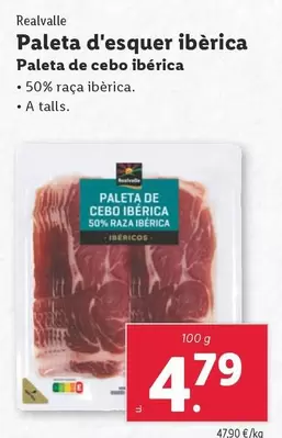 Oferta de Realvalle - Paleta De Cebo Ibérica por 4,79€ en Lidl