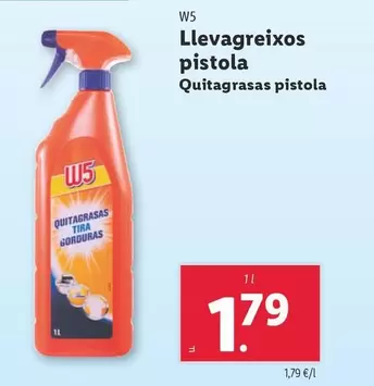 Oferta de W5 - Quitagrasas Pistola por 1,79€ en Lidl