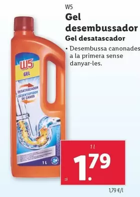 Oferta de W5 - Gel Desatabscador por 1,79€ en Lidl