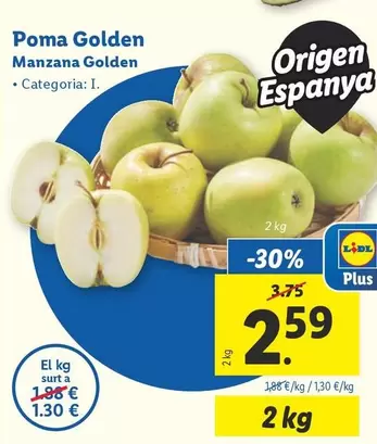 Oferta de Manzana Golden por 2,59€ en Lidl