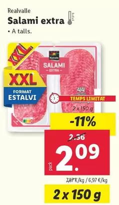 Oferta de Realvalle - Salami Extra por 2,09€ en Lidl