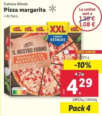 Oferta de Trattoria Alfredo - Pizza Margarita por 4,29€ en Lidl
