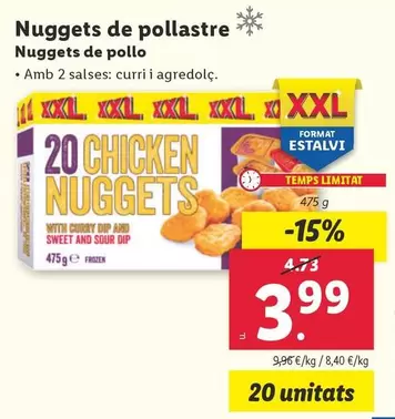 Oferta de Frozen - Nuggets De Pollo por 3,99€ en Lidl