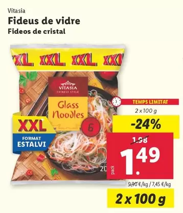 Oferta de Vitasia - Fideos De Cristal por 1,49€ en Lidl