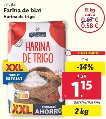 Oferta de Belbake - Harina De Trigo por 1,15€ en Lidl