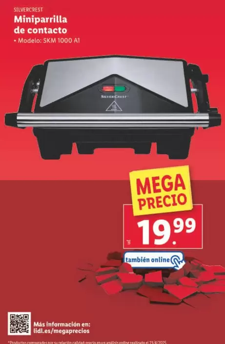 Oferta de SilverCrest - Miniparrilla De Contacto por 19,99€ en Lidl