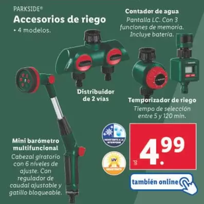 Oferta de Parkside - Accesorios De Riego por 4,99€ en Lidl