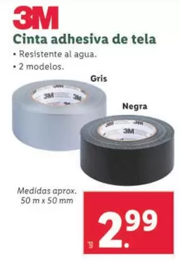 Oferta de 3m - Cinta Adhesiva De Tela por 2,99€ en Lidl