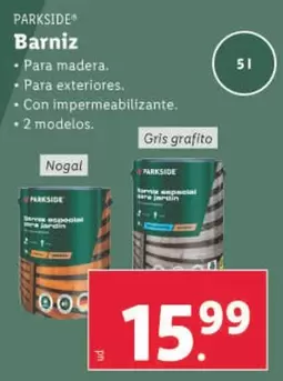 Oferta de Parkside - Barniz por 15,99€ en Lidl