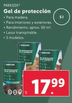Oferta de Parkside - Gel De Proteccion por 17,99€ en Lidl