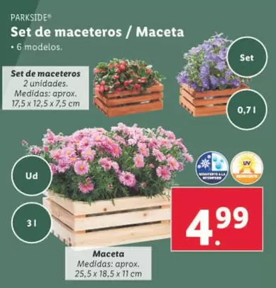 Oferta de Parkside - Set De Maceteros / Maceta por 4,99€ en Lidl