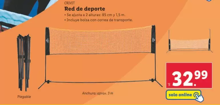 Oferta de Crivit - Red De Deporte por 32,99€ en Lidl