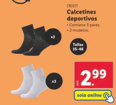 Oferta de Crivit - Calcetines Deportivos por 2,99€ en Lidl