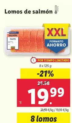 Oferta de Lomos De Salmon por 19,99€ en Lidl