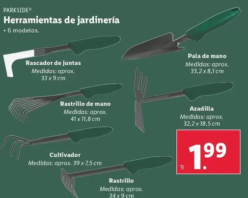 Oferta de Parkside - Herramientas De Jardineria por 1,99€ en Lidl