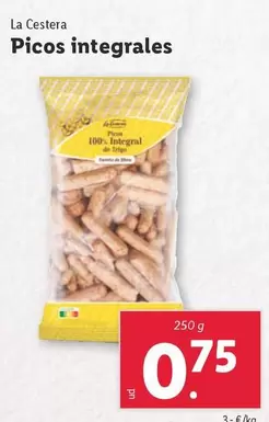 Oferta de La Cestera - Picos Integrales por 0,75€ en Lidl
