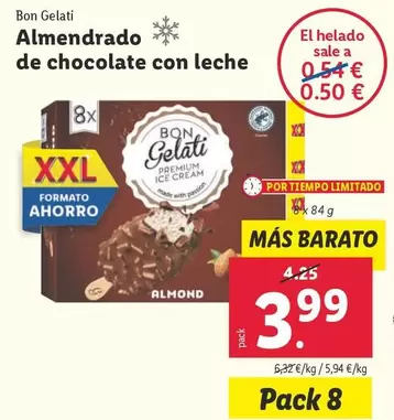 Oferta de Bon Gelati - Almendrado De Chocolate Con Leche por 3,99€ en Lidl