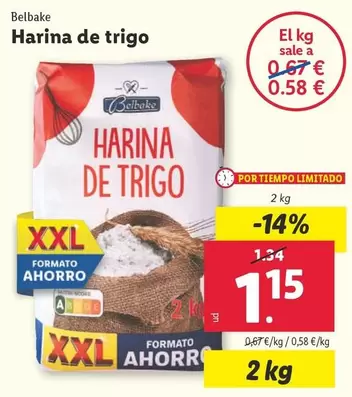Oferta de Belbake - Harina De Trigo por 1,15€ en Lidl