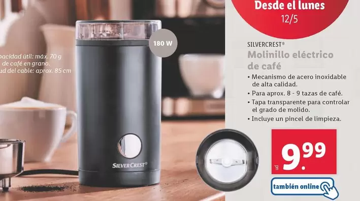Oferta de SilverCrest - Molinillo Electrico por 9,99€ en Lidl