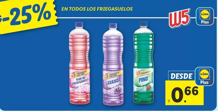 Oferta de W5 - En Todos Los Friegasuelos por 0,66€ en Lidl