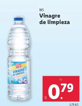 Oferta de W5 - Vinagre De Limpieza por 0,79€ en Lidl